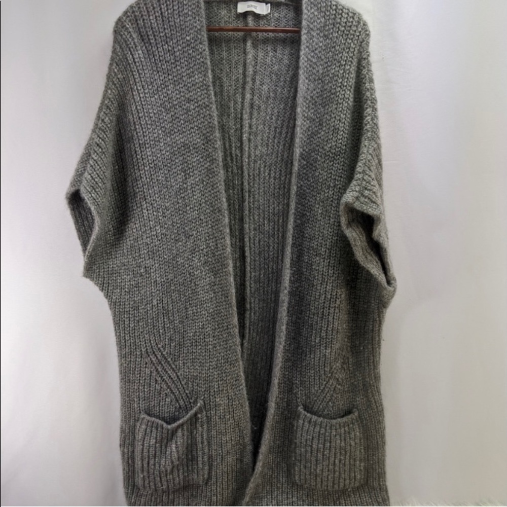 Beautiful Alpaca Wool Knit Open Cardigan SZ M